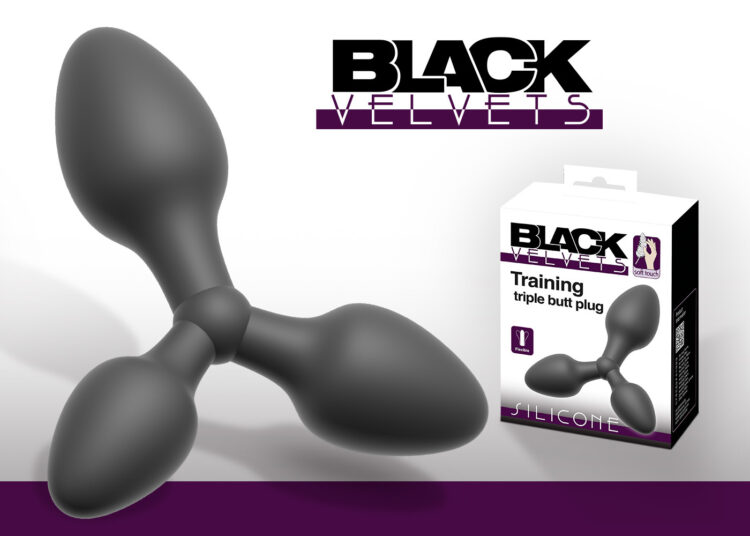 Exklusiver 3in1-Analplug von Black Velvets für Dehn-Training mit Komfort
